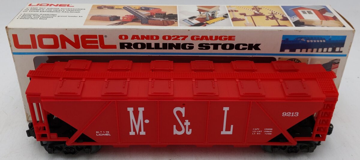 Lionel 6-9213 O Gauge Minneapolis and St. Louis Covered Quad Hopper EX/Box