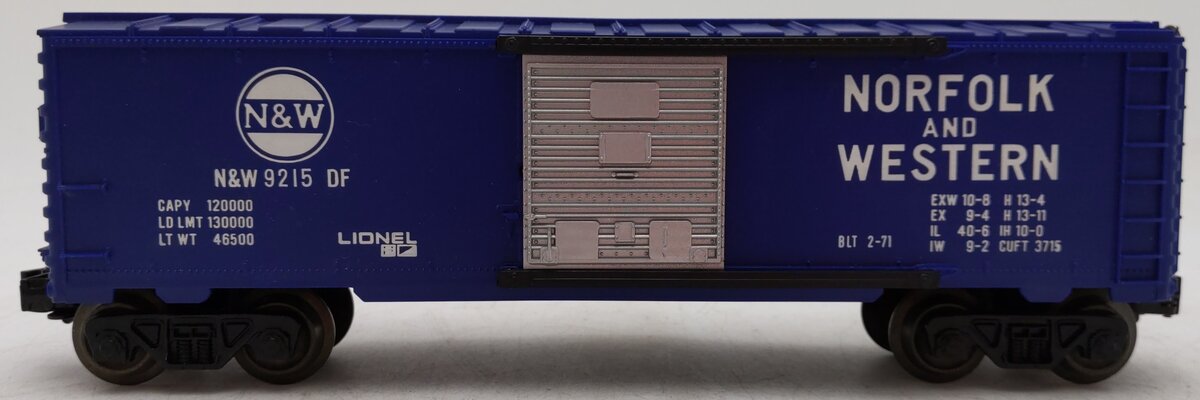 Lionel 6-9215 O Gauge Norfolk & Western Boxcar #9215 EX/Box