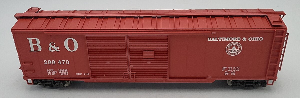 Pecos SB-0120-2 O B&O Double Door Boxcar #288470 (2-Rail) LN/Box