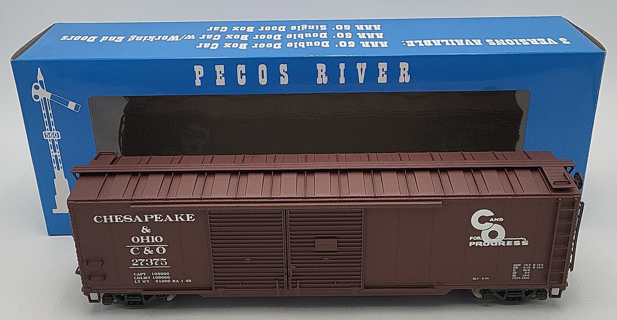 Pecos SB-0119-2 C&O Double Door Boxcar LN/Box