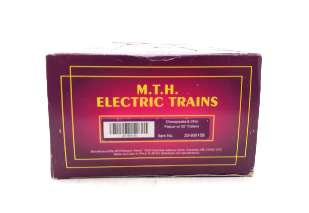 MTH 20-90015B O Gauge Chesapeake & Ohio Flatcar w/ Trailers #81315 - 2 Rail LN/Box