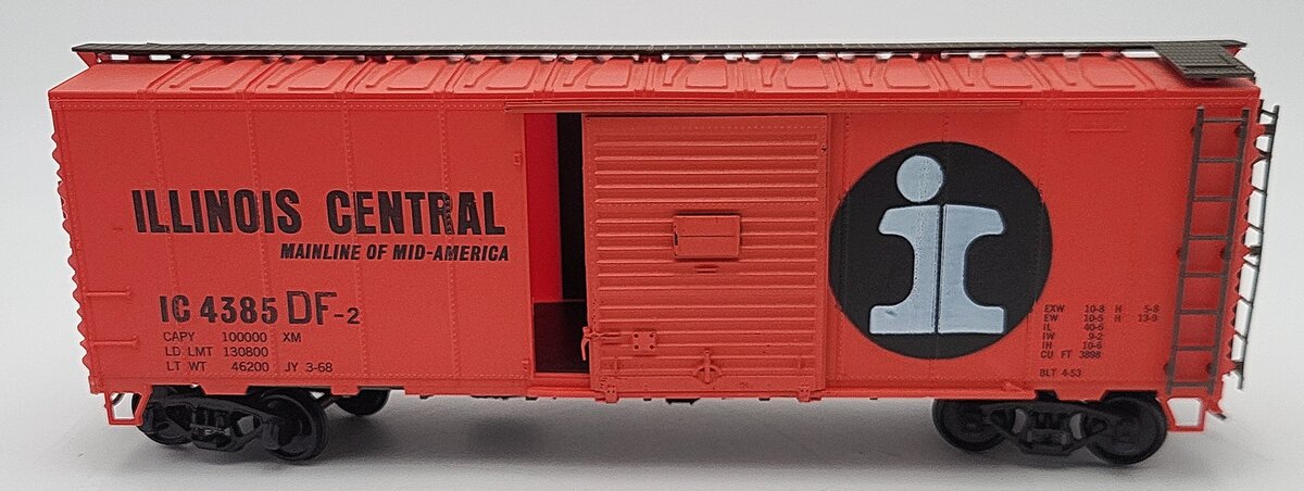 Atlas 6202 O Scale Illinois Central Boxcar #4385 (2 Rail) EX/Box