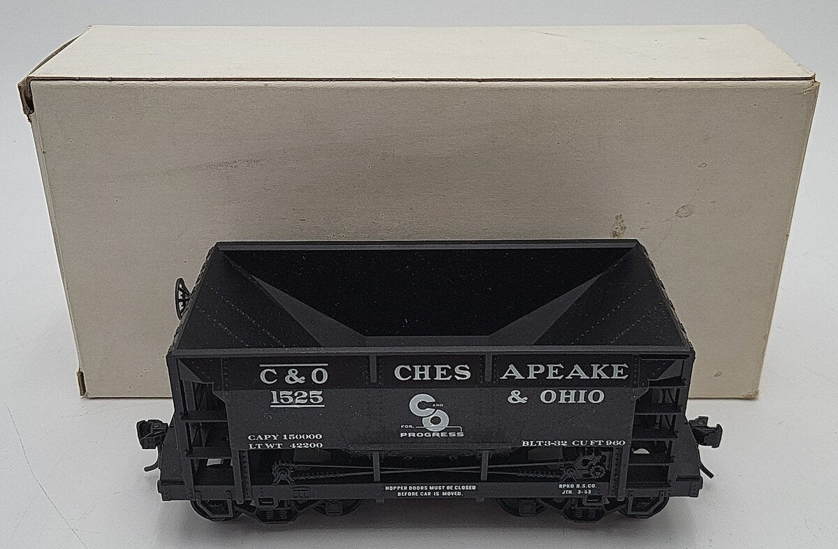 Atlas O Scale Chesapeake and Ohio Hopper Car #1525 2-Rail VG/Box