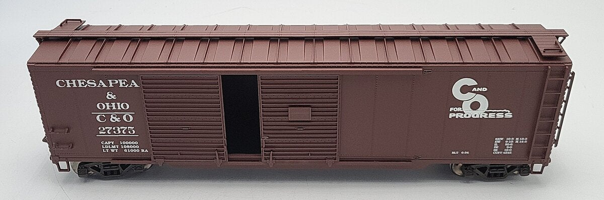 Pecos SB-0119-2 C&O Double Door Boxcar #27375 2-Rail LN/Box