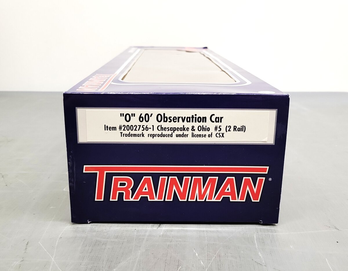 Atlas 2002756-1 O Chesapeake & Ohio Trainman 60' Observation Car #5 - 2 Rail LN/Box
