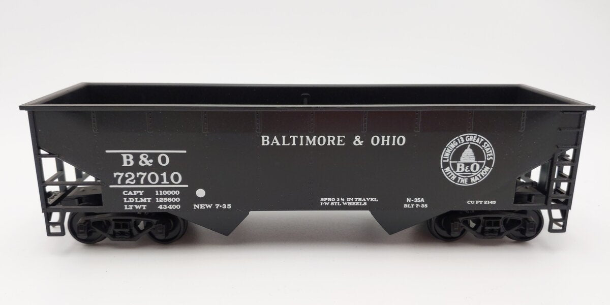 Weaver O Scale Baltimore & Ohio 2-Bay Hopper Car #727010 (2-Rail) EX