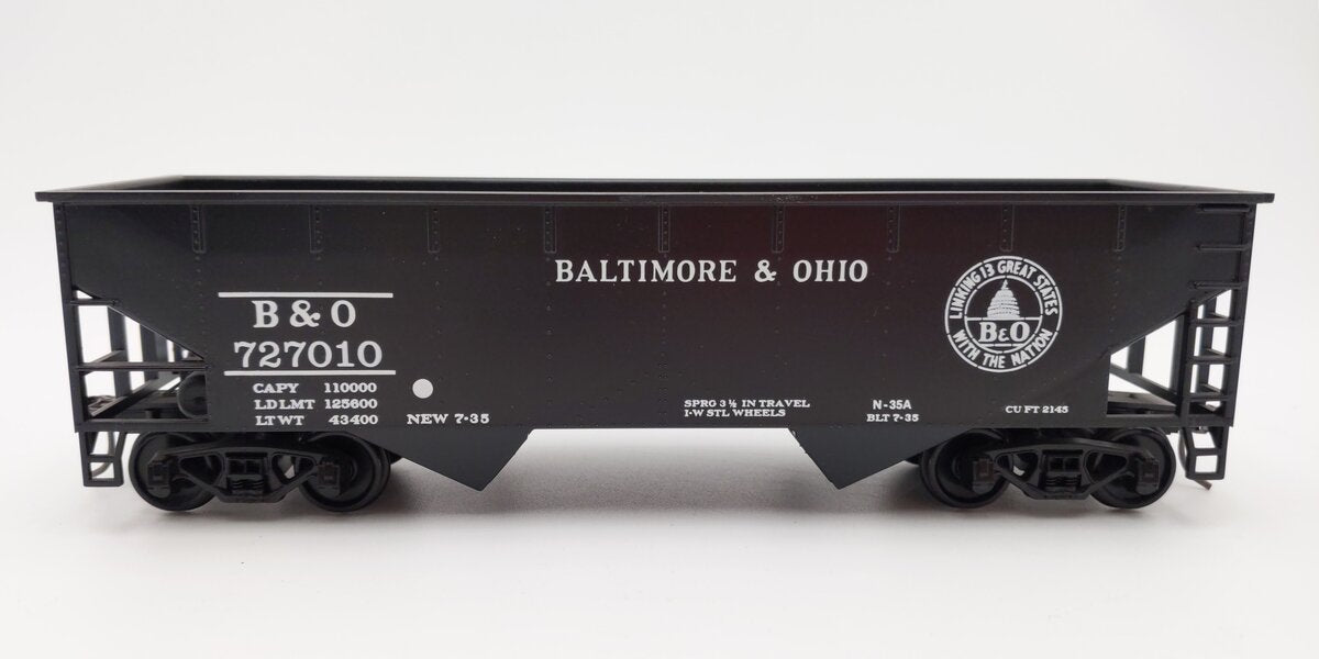 Weaver O Scale Baltimore & Ohio 2-Bay Hopper Car #727010 (2-Rail) EX