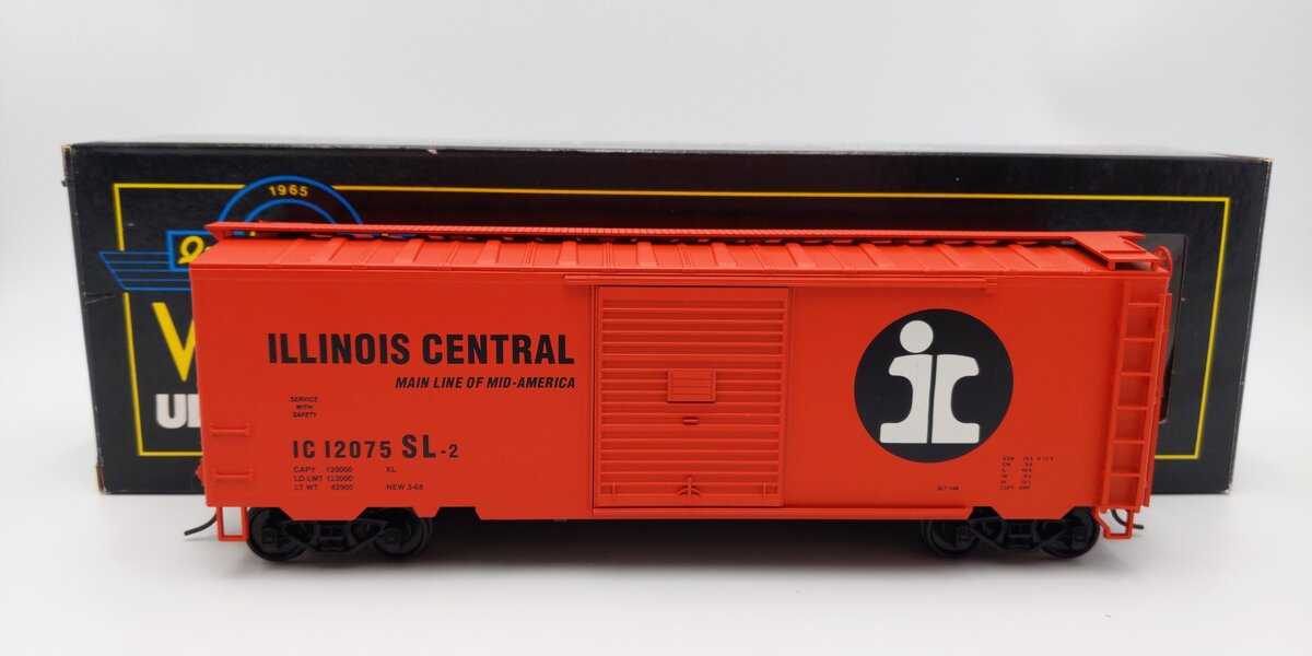 Weaver U2029 O Scale Illinois Central PS-1 40' Boxcar #12075 (2-Rail) EX/Box