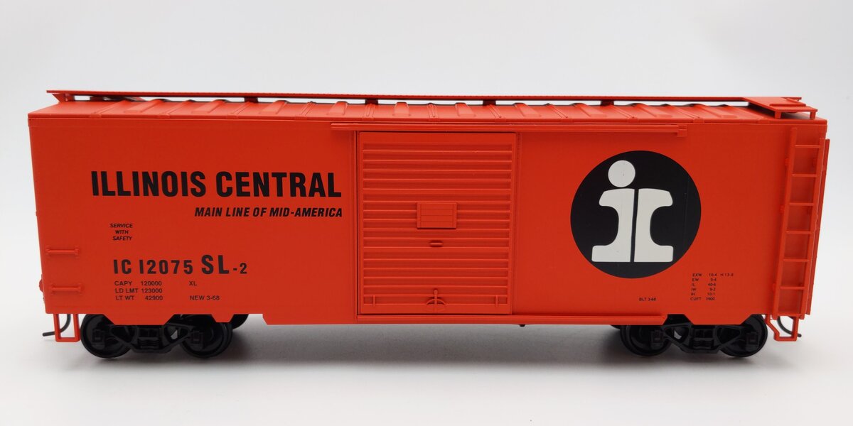 Weaver U2029 O Scale Illinois Central PS-1 40' Boxcar #12075 (2-Rail) EX/Box
