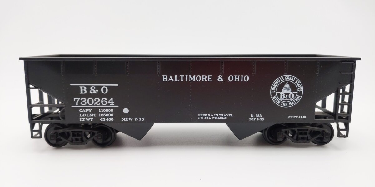 Weaver O Scale Baltimore & Ohio 2-Bay Hopper Car #730264 (2-Rail) EX