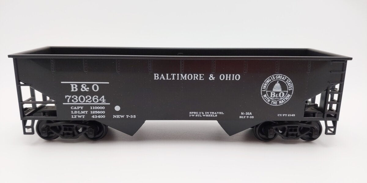 Weaver O Scale Baltimore & Ohio 2-Bay Hopper Car #730264 (2-Rail) EX