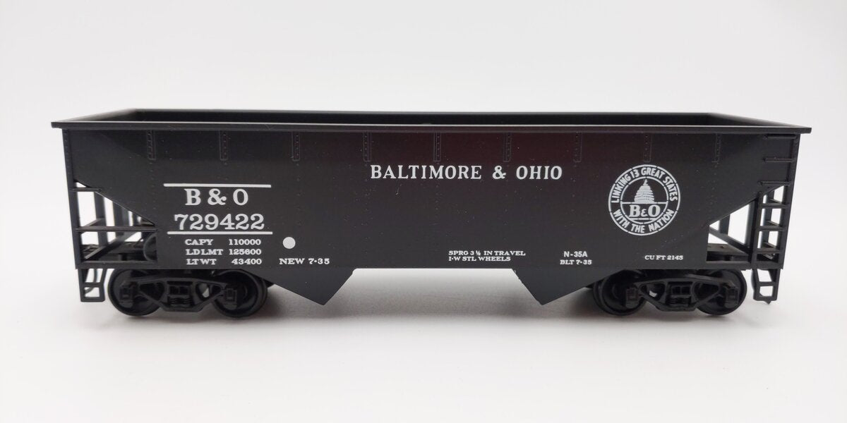 Weaver O Scale Baltimore & Ohio 2-Bay Hopper Car #729422 (2-Rail) EX