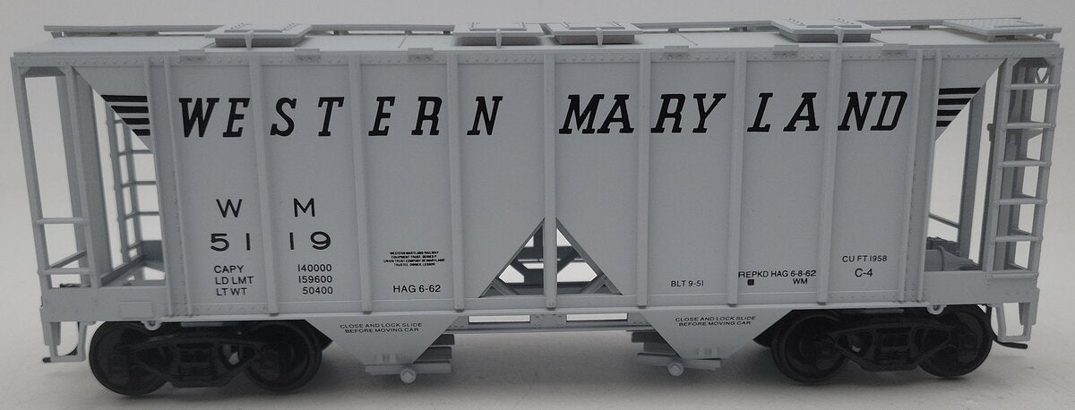 Weaver U19002S O Scale Western Maryland AC-2 Covered Hopper #5119 (2-Rail) EX/Box