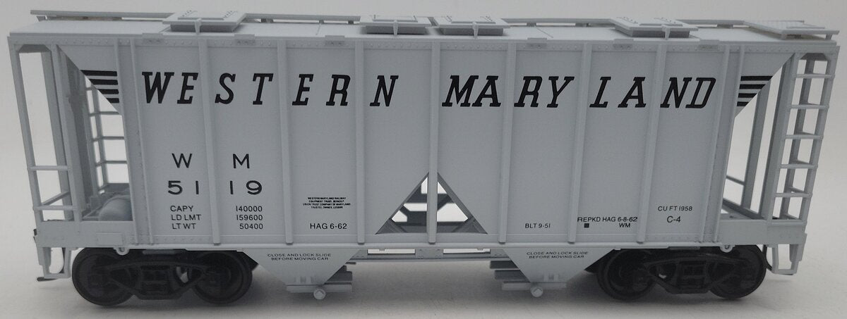 Weaver U19002S O Scale Western Maryland AC-2 Covered Hopper #5119 (2-Rail) EX/Box