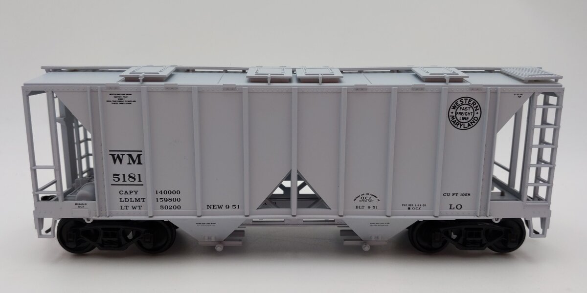 Weaver O Scale Western Maryland "WMRHS' AC-2 Covered Hopper #5181 (2-Rail) EX/Box