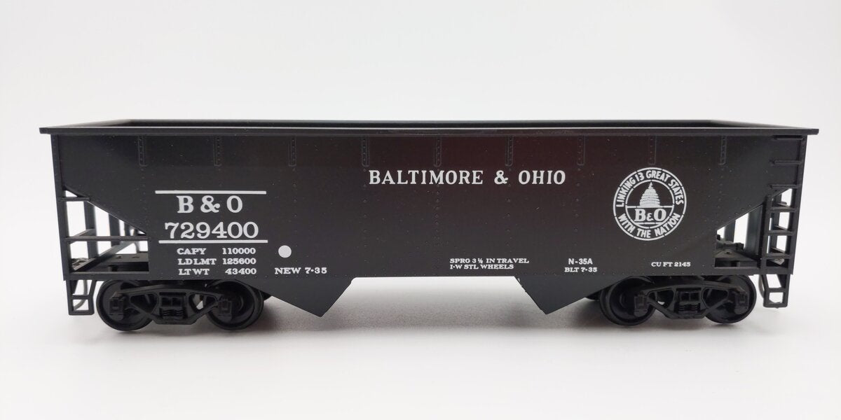 Weaver O Scale Baltimore & Ohio 2-Bay Hopper Car #729400 (2-Rail) EX