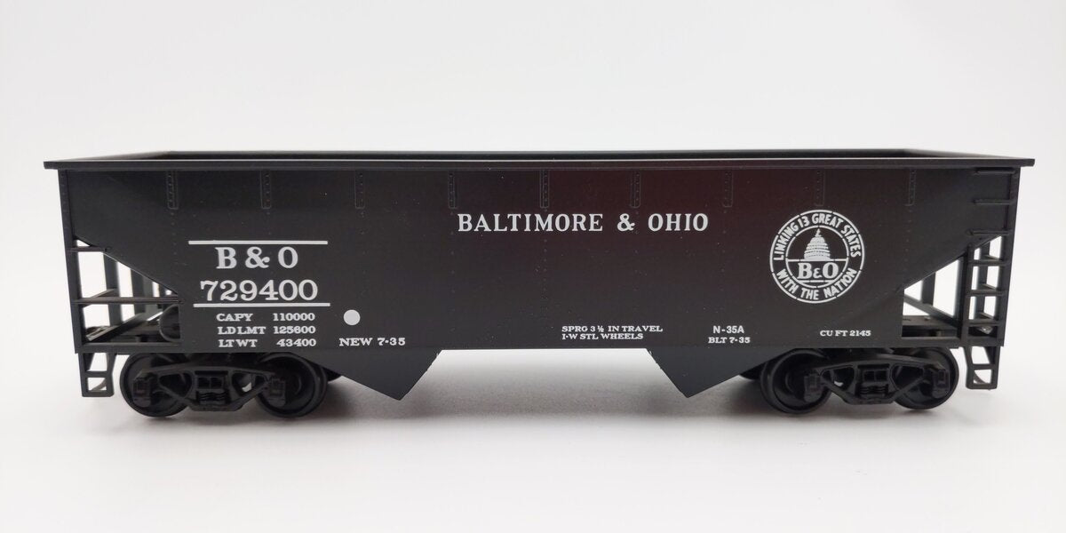 Weaver O Scale Baltimore & Ohio 2-Bay Hopper Car #729400 (2-Rail) EX