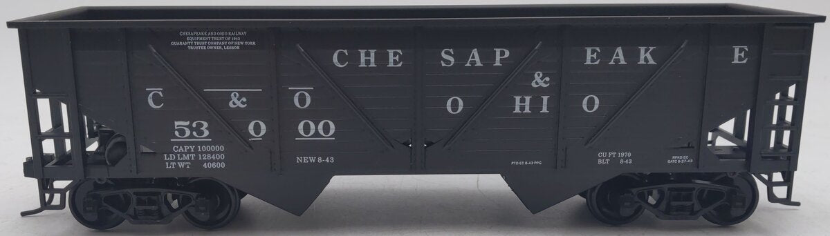 Weaver U15004 O Gauge Chesapeake & Ohio 2-Rail Hopper Car #53000 EX/Box