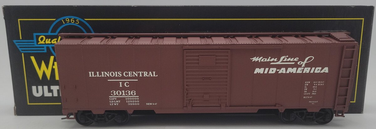 Weaver U3527S O Gauge Illinois Central Boxcar #30136 EX/Box