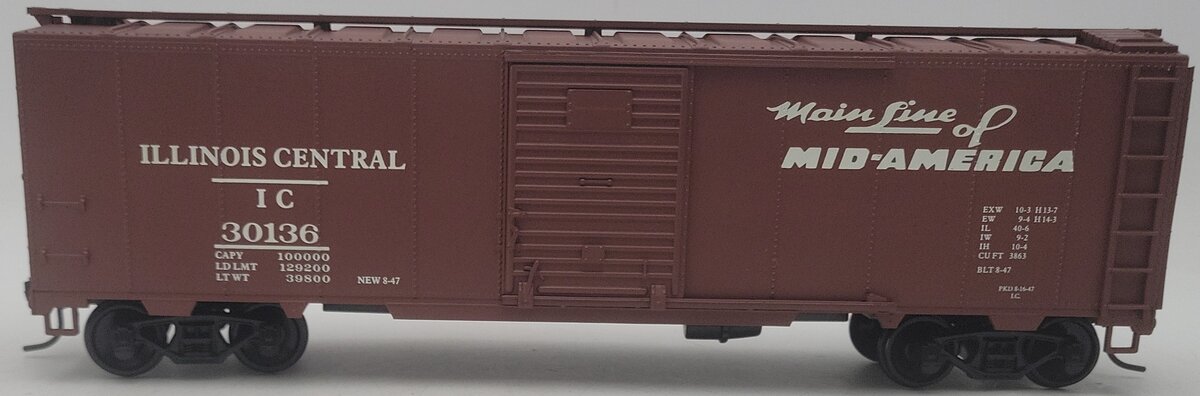 Weaver U3527S O Gauge Illinois Central Boxcar #30136 EX/Box