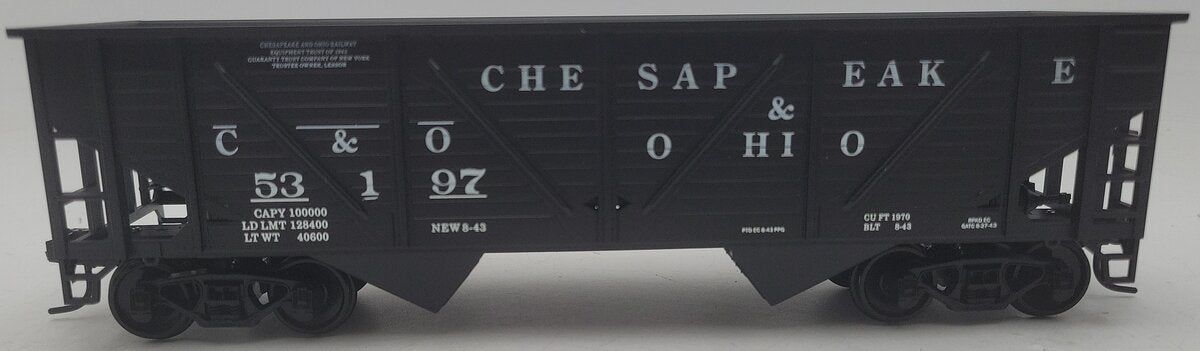 Weaver U15004 O Scale 2-Rail Chesapeake & Ohio Hopper Car #53197 EX/Box