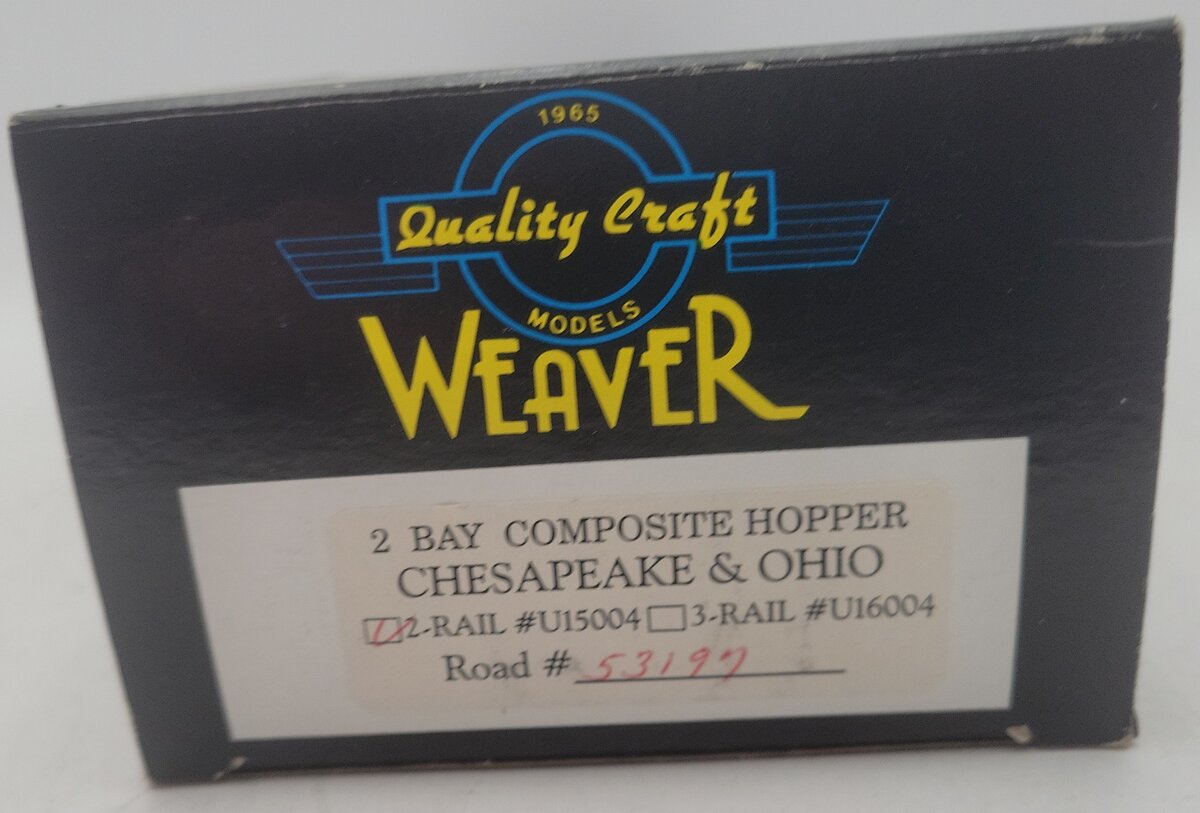 Weaver U15004 O Scale 2-Rail Chesapeake & Ohio Hopper Car #53197 EX/Box