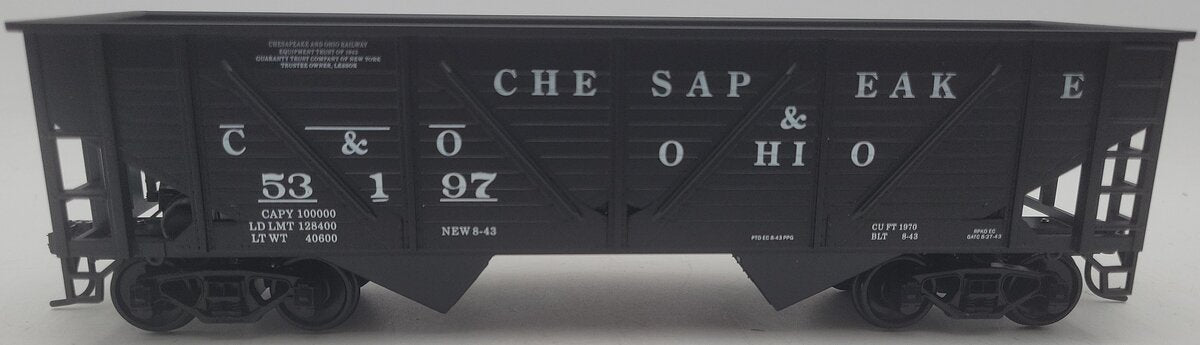 Weaver U15004 O Scale 2-Rail Chesapeake & Ohio Hopper Car #53197 EX/Box