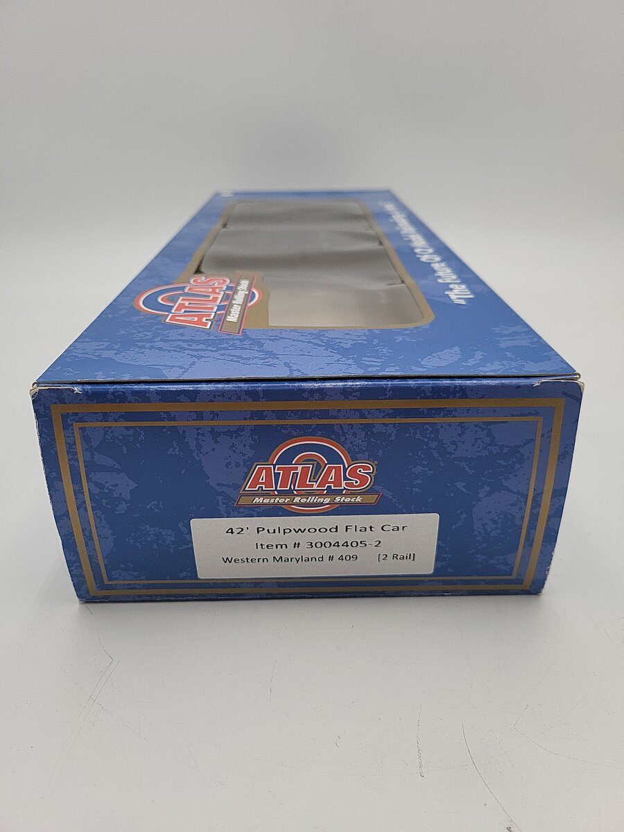 Atlas 3004405-2 Western Maryland 42' Pulpwood Flat Car #409 (2-Rail) LN/Box