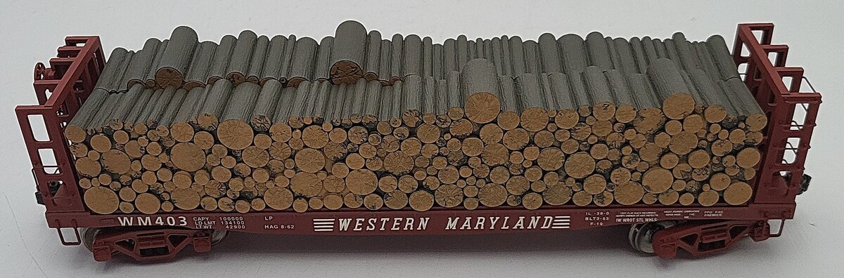 Atlas 7276-2 O Scale Western Maryland Lumber Car #403 2-rail LN/Box
