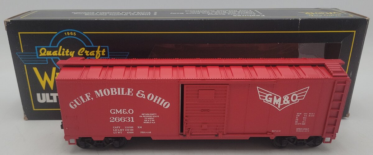 Weaver O Scale Gulf Mobile & Ohio Boxcar #26631 (2-Rail) EX/Box