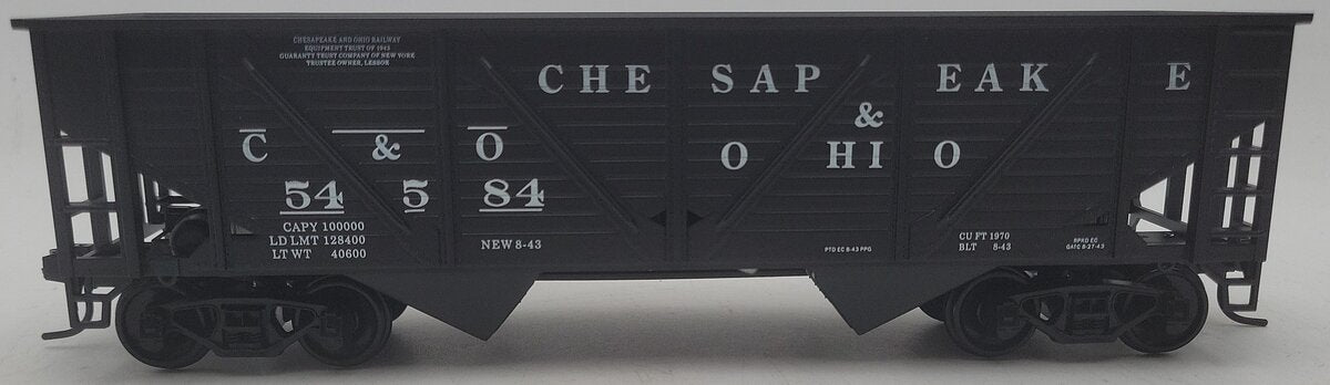 Weaver U15004 O Scale Chesapeake & Ohio Hopper Car #54584 (2-Rail) EX/Box