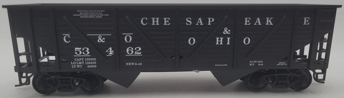 Weaver U15004 O Gauge Chesapeake & Ohio 2-Rail Hopper Car #53462 EX/Box
