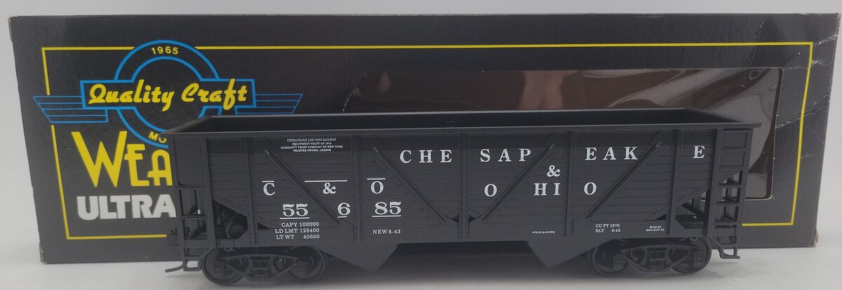 Weaver O Scale Chesapeake & Ohio Hopper Car #55685 (2 Rail) EX/Box
