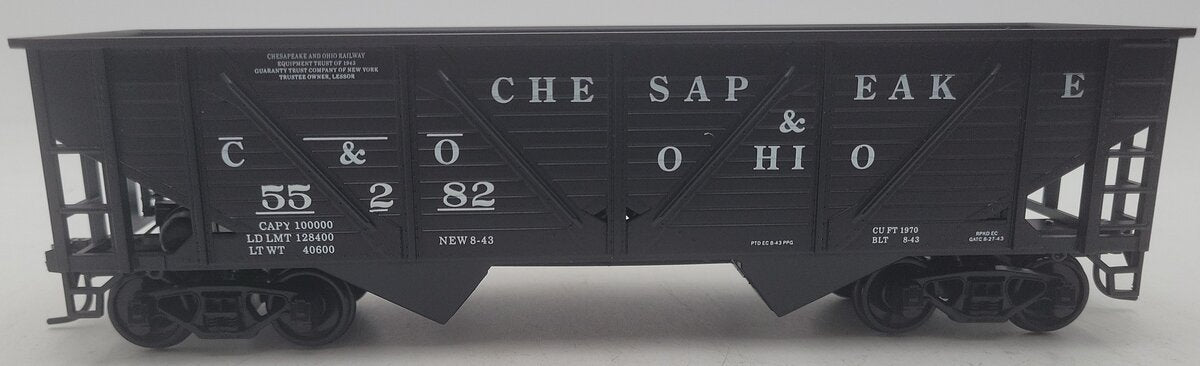 Weaver U15004 O Scale 2-Rail Chesapeake & Ohio Hopper Car #55282 EX/Box
