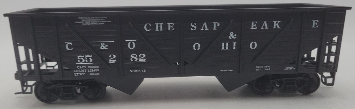 Weaver U15004 O Scale 2-Rail Chesapeake & Ohio Hopper Car #55282 EX/Box