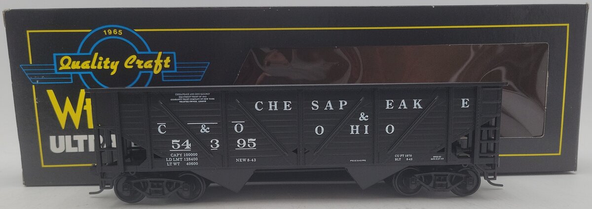 Weaver U15004 O Gauge Chesapeake & Ohio Hopper Car #54395 (2-Rail) EX/Box