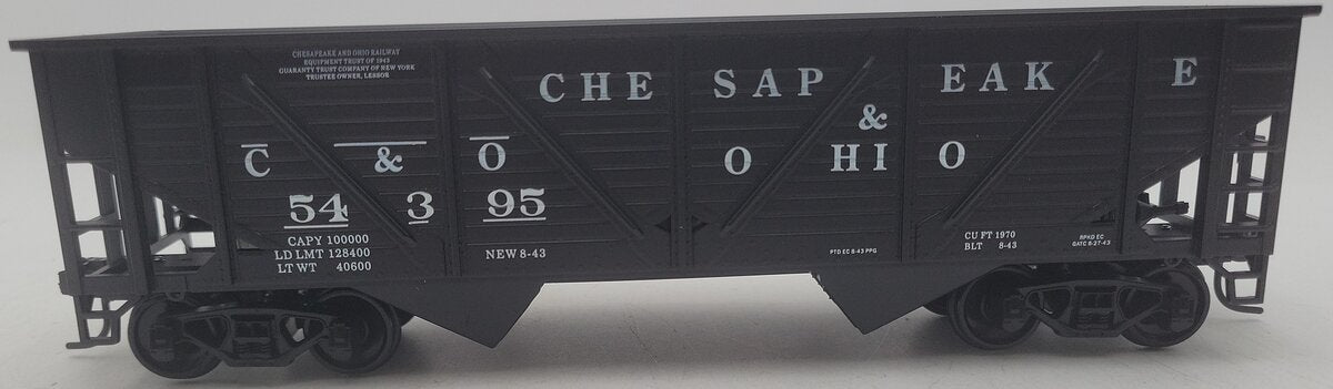 Weaver U15004 O Gauge Chesapeake & Ohio Hopper Car #54395 (2-Rail) EX/Box