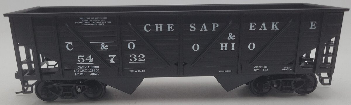 Weaver O Scale Chesapeake & Ohio Composite Hopper Car #54732 (2-Rail) EX/Box