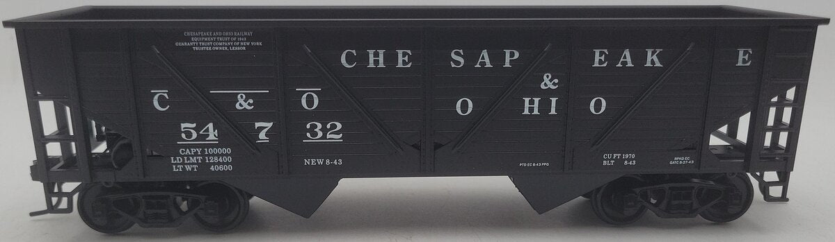 Weaver O Scale Chesapeake & Ohio Composite Hopper Car #54732 (2-Rail) EX/Box