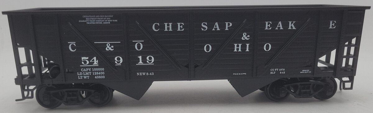 Weaver O Scale Chesapeake & Ohio Hopper Car #54919 (2 Rail) EX/Box