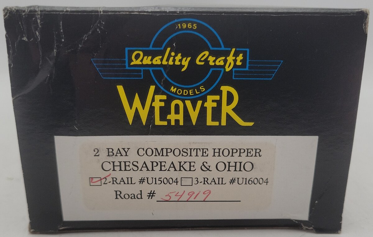 Weaver O Scale Chesapeake & Ohio Hopper Car #54919 (2 Rail) EX/Box