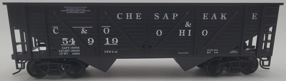 Weaver O Scale Chesapeake & Ohio Hopper Car #54919 (2 Rail) EX/Box