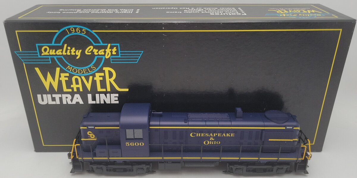 Weaver 5549-S O Scale 2-rail Chesapeake & Ohio Diesel Locomotive #5600 EX/Box