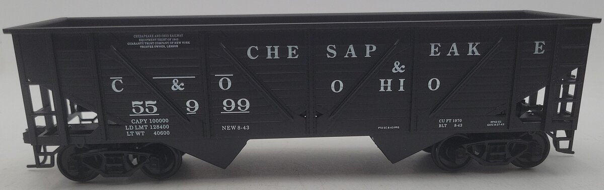 Weaver O Scale Chesapeake & Ohio Hopper Car #55999 (2 Rail) EX/Box
