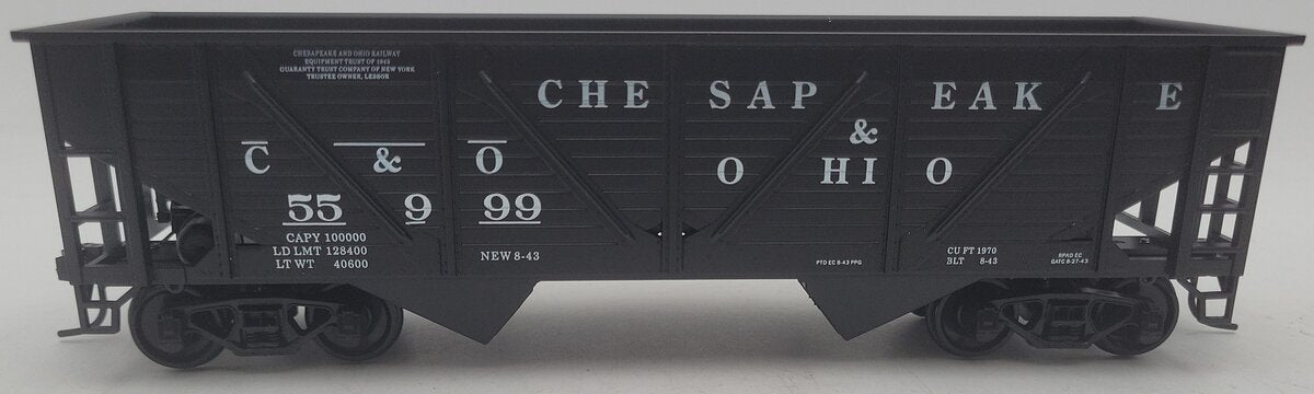 Weaver O Scale Chesapeake & Ohio Hopper Car #55999 (2 Rail) EX/Box