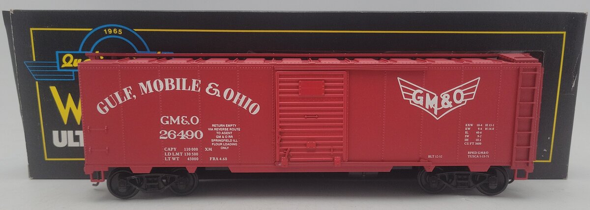 Weaver O Scale Gulf Mobile & Ohio Boxcar #26490 (2-Rail) EX/Box