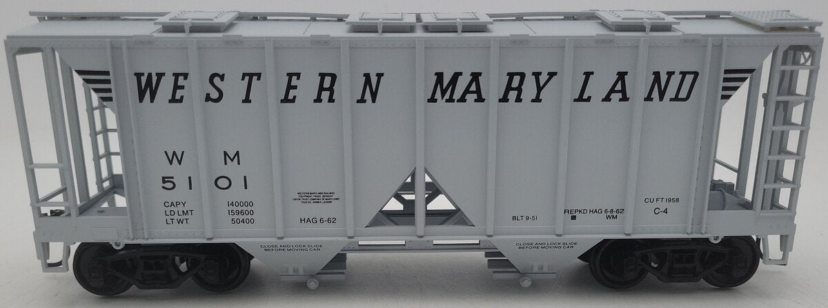 Weaver U19002S O Scale Western Maryland AC-2 Covered Hopper #5101 (2-Rail) EX/Box