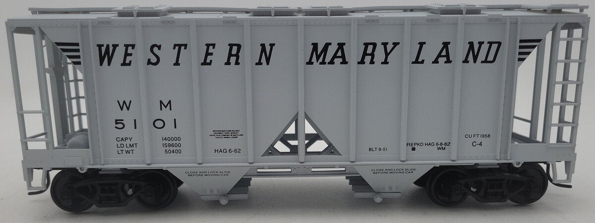 Weaver U19002S O Scale Western Maryland AC-2 Covered Hopper #5101 (2-Rail) EX/Box