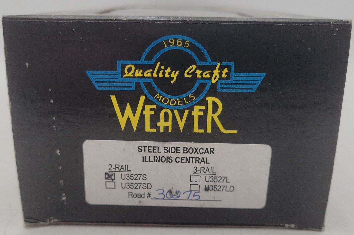 Weaver U3527S O Gauge Illinois Central Boxcar #30275 EX/Box