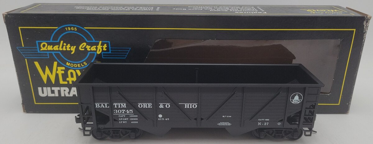 Weaver O Scale 2-Rail Baltimore & Ohio Hopper Car #30745 EX/Box